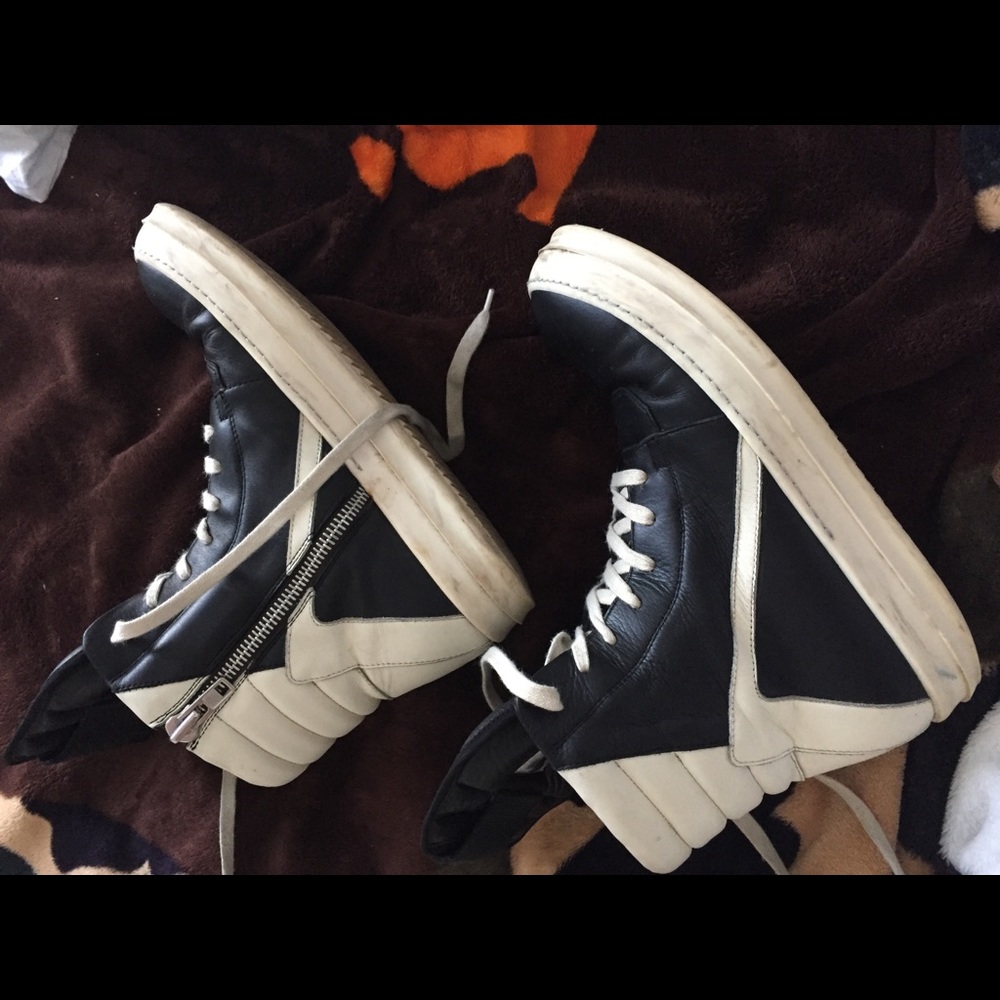 RICK OWENS GEOBASKET BLACK/WHITE